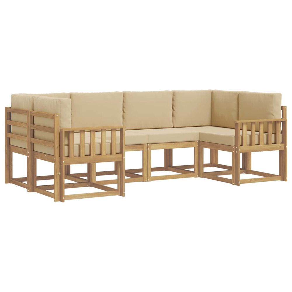 Ensemble de canapés d'extérieur 6 pc blanc et beige