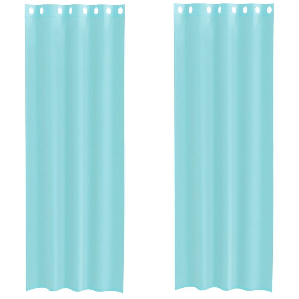 Rideaux en voile avec œillets 2 pcs turquoise