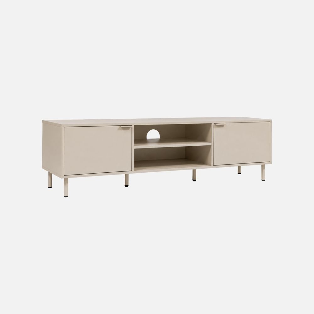 Meuble tv décor bois et métal 160cm - ellie