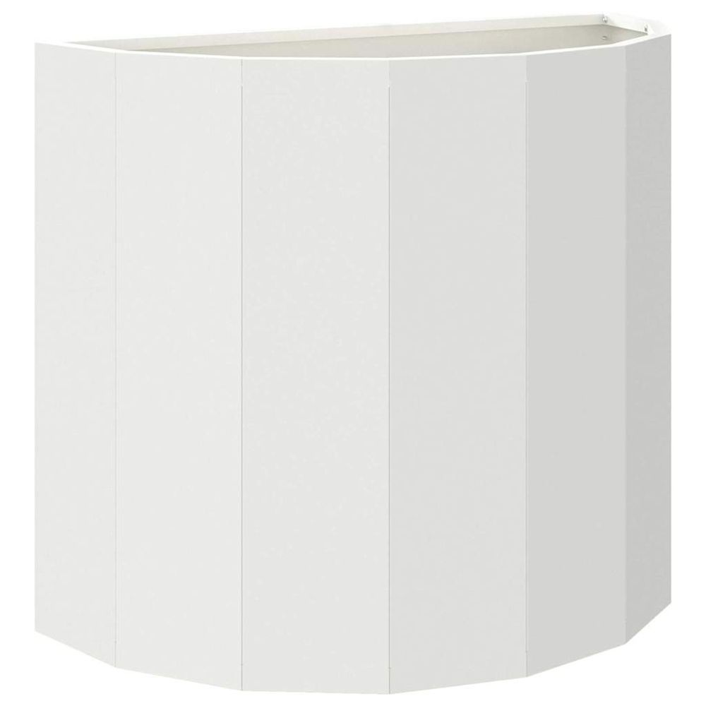 Jardinière d'extérieur blanc 60 x 30 x 50 cm acier