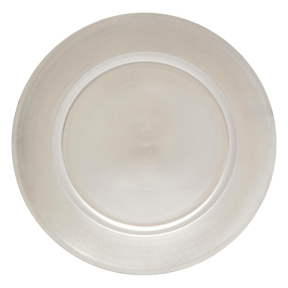 Assiette pres lisse argent