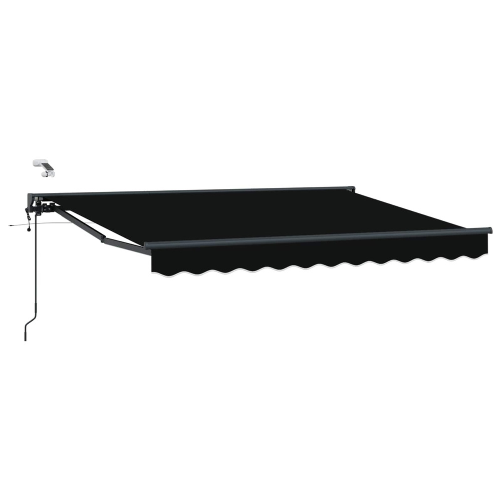Auvent rétractable électrique noir et anthracite 3,5 x 2,5 m