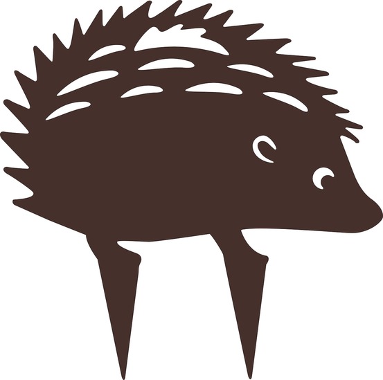 Figurine à piquer en forme de hérisson - 21,5x22cm - fer vieilli