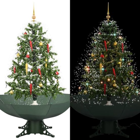 Arbre de Noël neigeux parapluie Vert 150cm