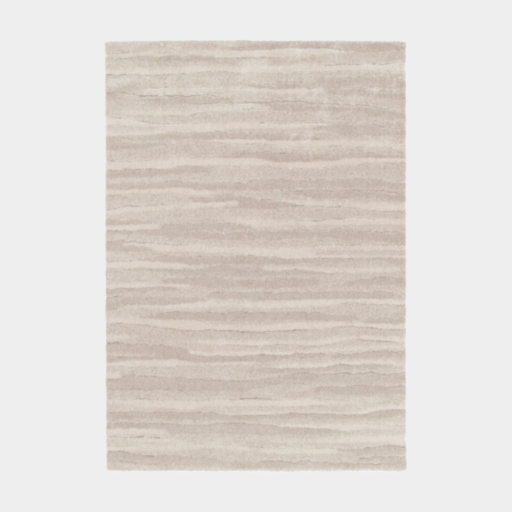 Tapis de salon doux à motif organique - nube - beige et crème - 120 x 170 cm