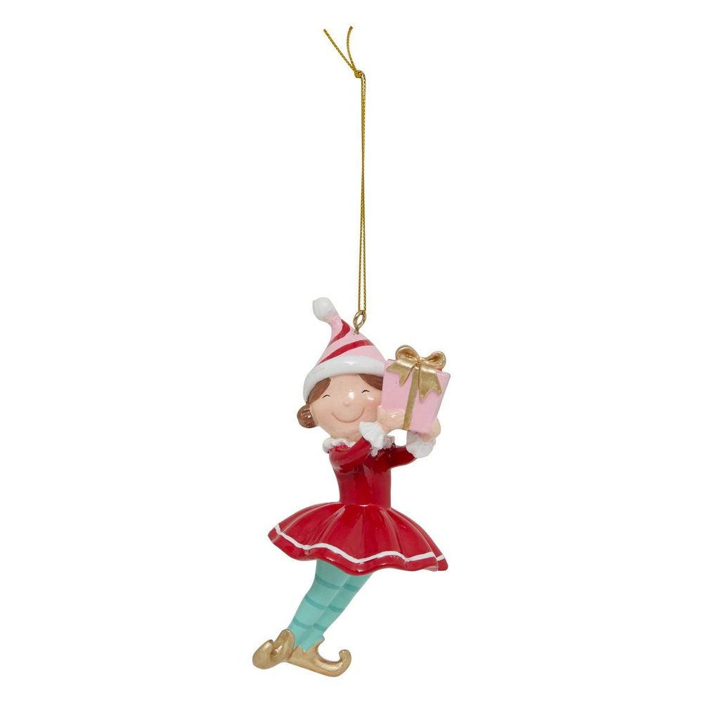 Sujet lutin h.13cm résine assorti