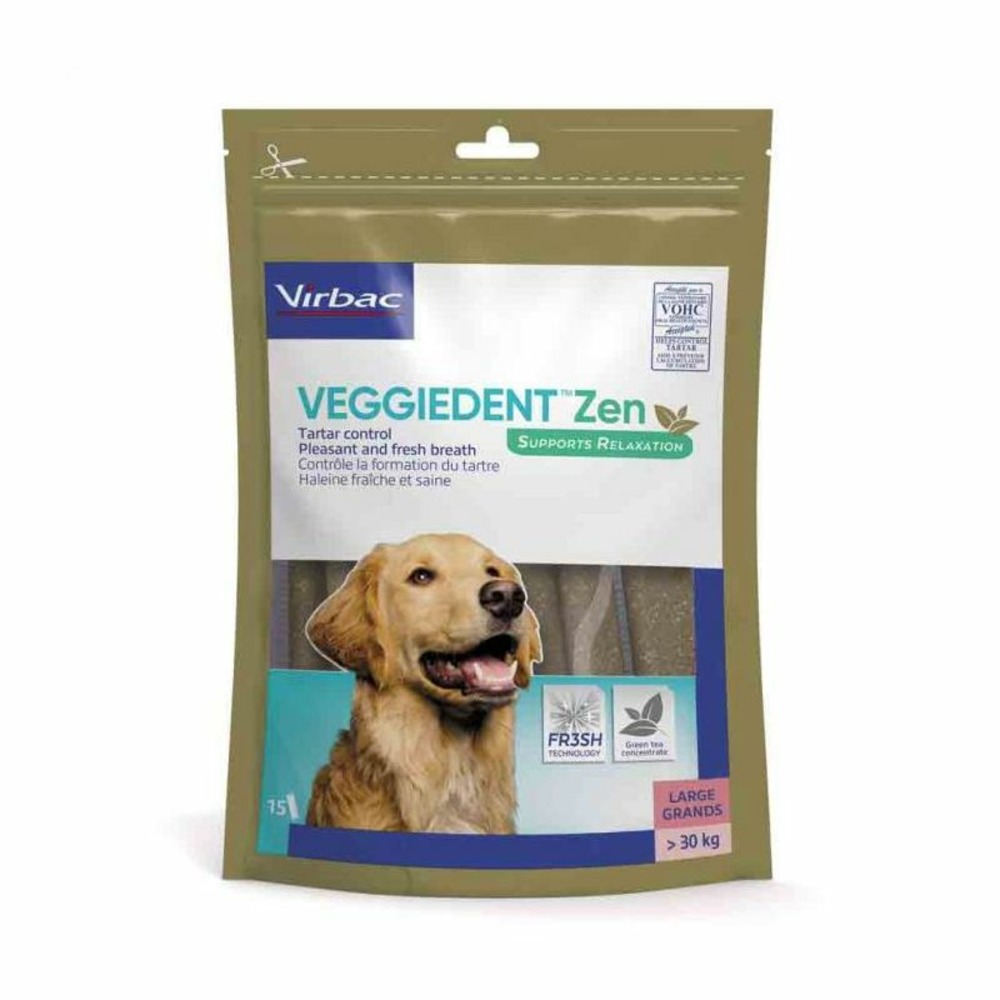 Friandises dentaire chiens de + 30kg - veggiedent zen l 15 lamelles