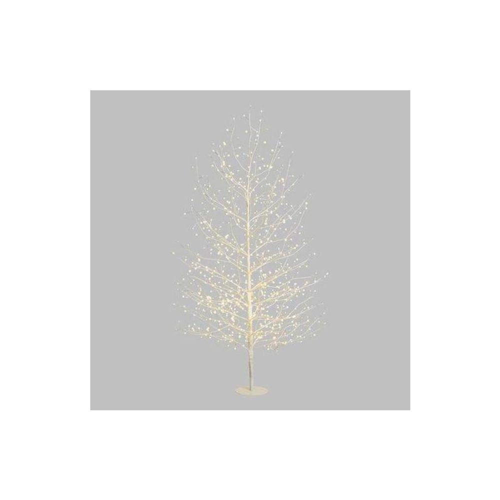 Arbre lumineux tilia blanc h170cm 784 microled blanc chaud flashled câble 4m int/ext lotti