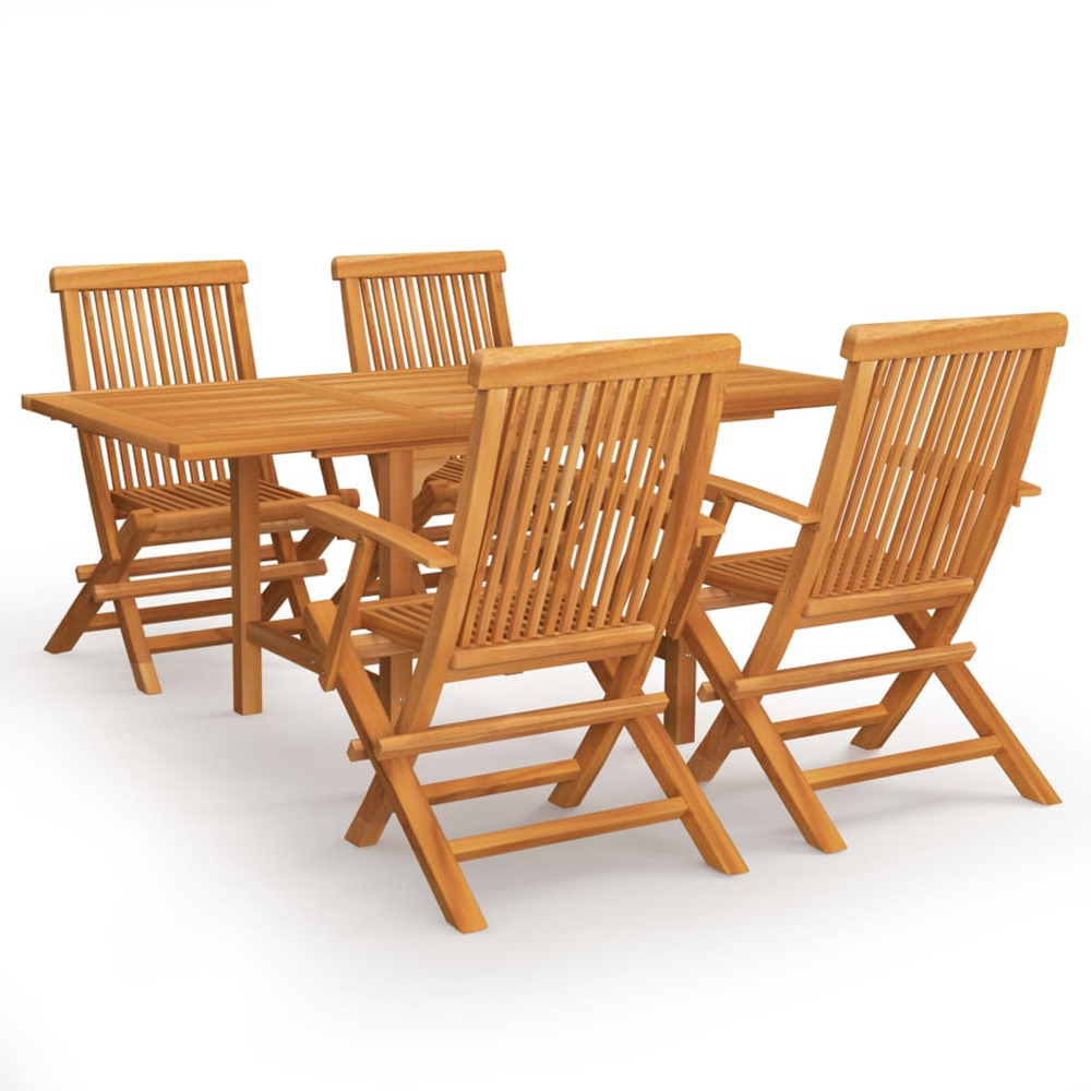 Salon de jardin 5 pcs Bois de teck