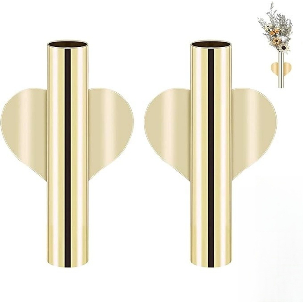 Pots de fleurs en or mural x2