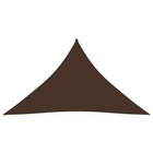 Voile de parasol tissu oxford triangulaire 5x5x6 m marron
