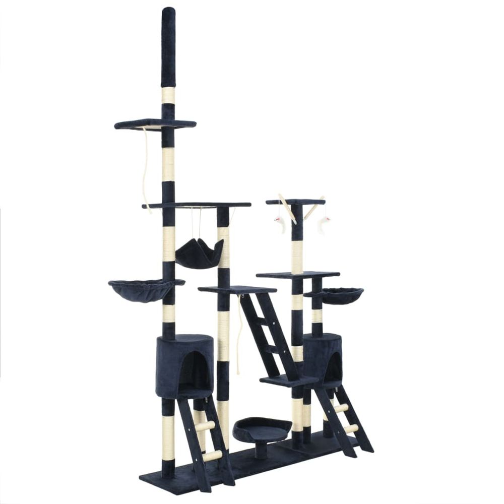 Arbre à chat avec griffoirs en sisal 230-250 cm bleu