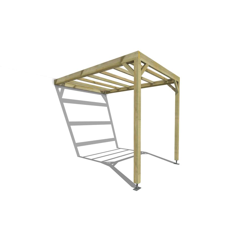 Pergola bois • 2m x 3m • adossée • sens largeur • livraison comprise