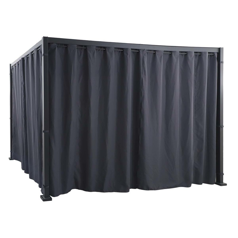 Kit de rideaux et de rails pour tonnelle 