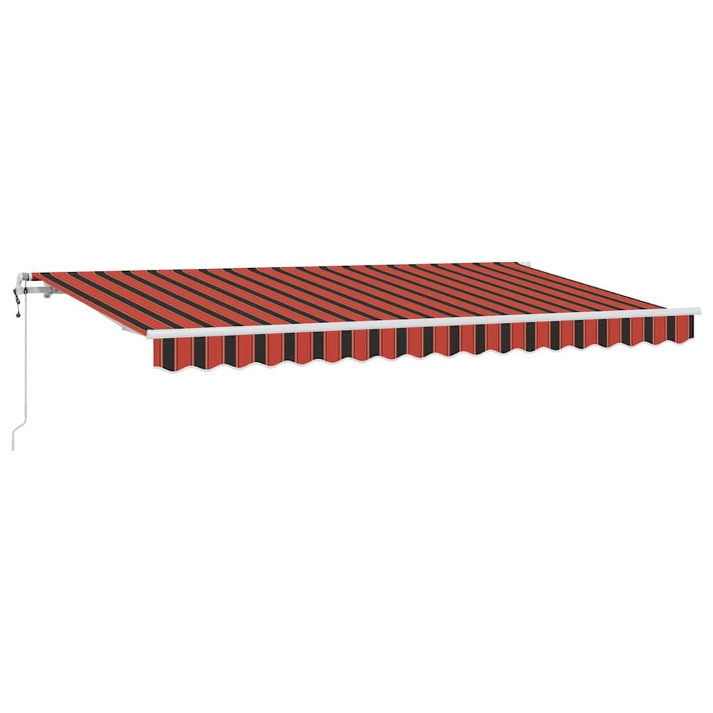 Auvent rétractable orange 350 x 200 cm tissu