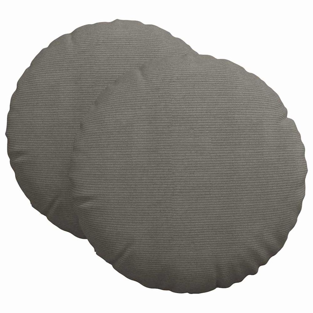 Coussins de siège 2 pc tissu en velours côtelé gris clair