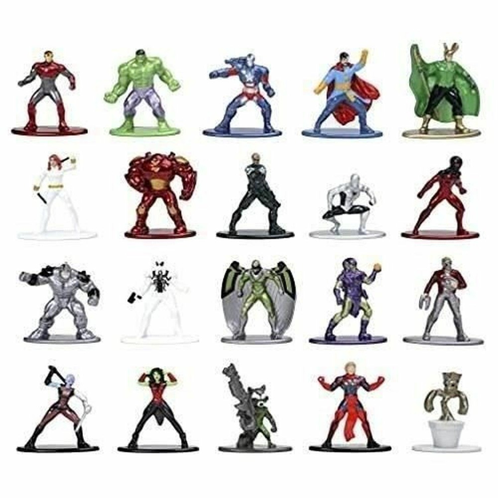 Coffret de 20 figurines marvel - métal - 4 cm