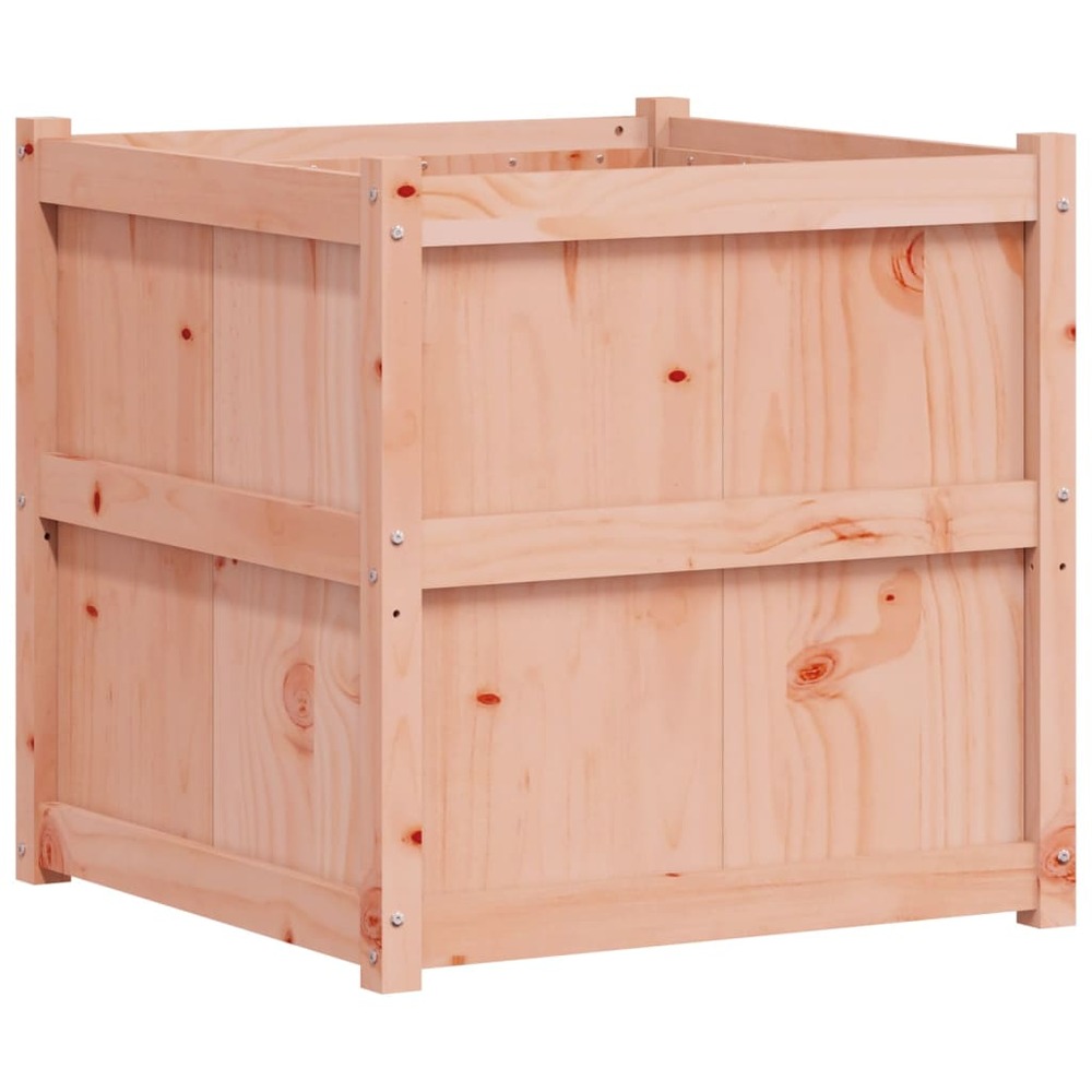 Jardinière bac lit surélevé plantes fleurs terrasse jardin 70 x 70 x 70 cm bois massif de douglas marron