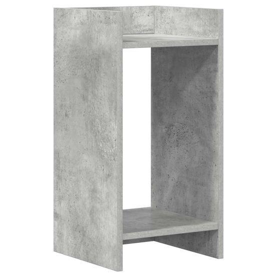 Support de plante gris béton 30 x 30 x 60 cm bois d'ingénierie