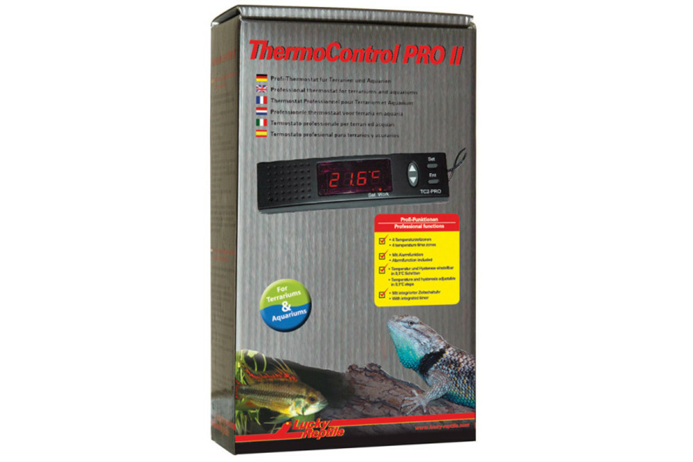 Thermostat - thermo control pro ii - appareil de contrôle du chauffage et l'éclairage des reptiles, amphibiens et plantes