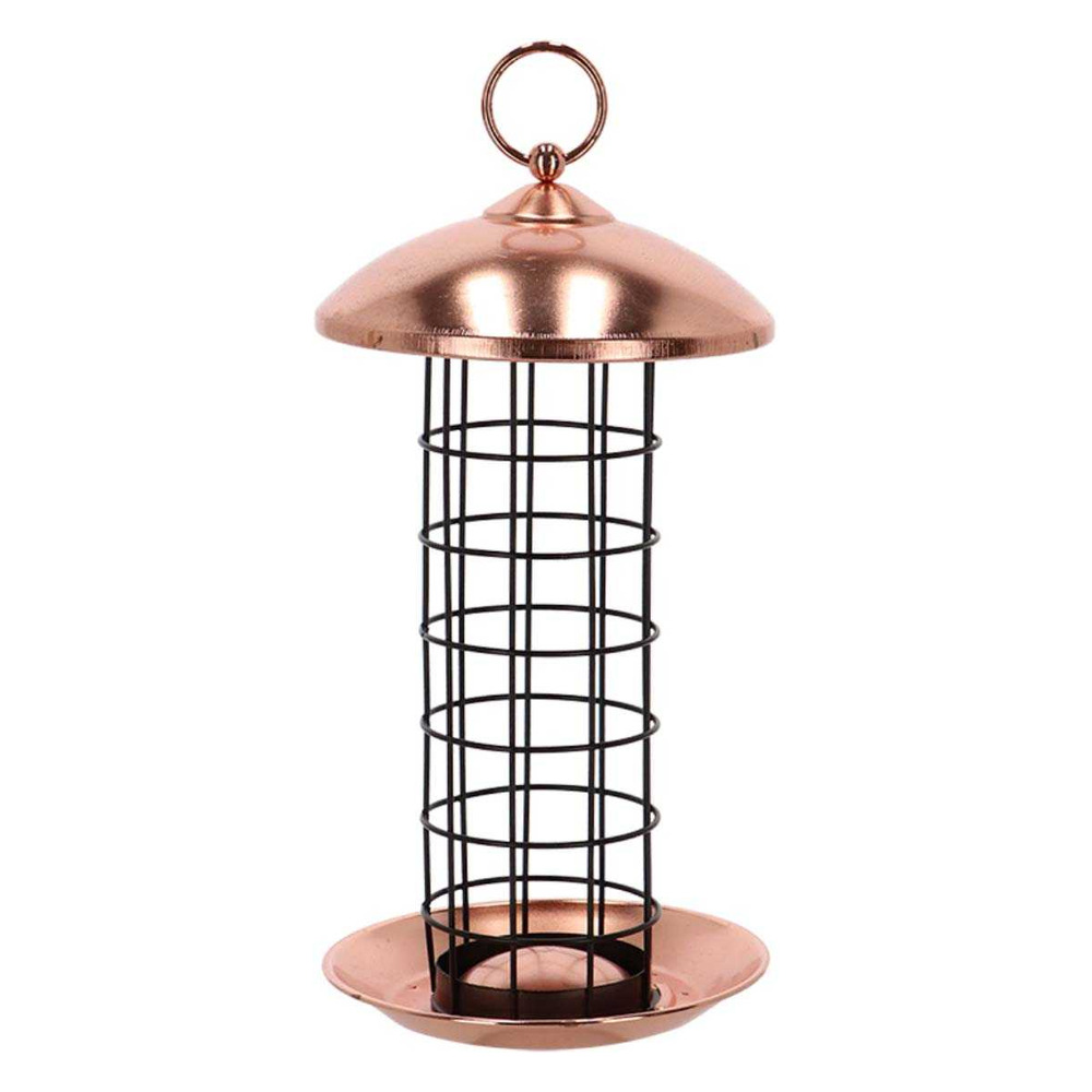 Mangeoire à oiseaux plaqué cuivre - boules de graisses