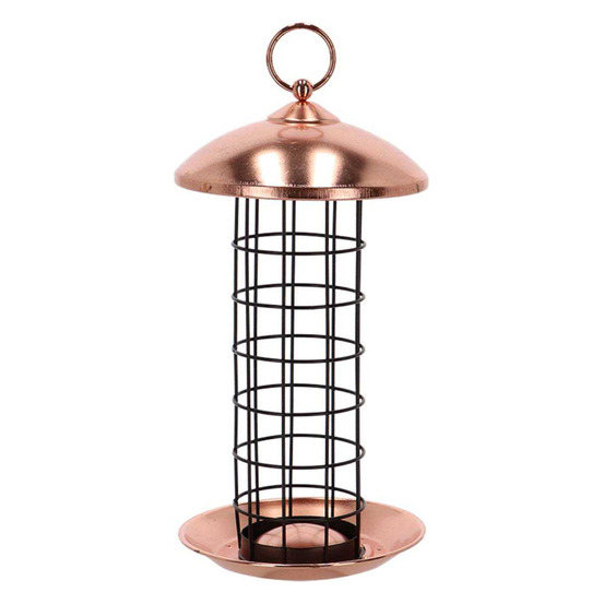 Mangeoire à oiseaux plaqué cuivre - boules de graisses