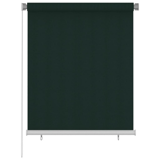 Store roulant d'extérieur 120x140 cm vert foncé pehd