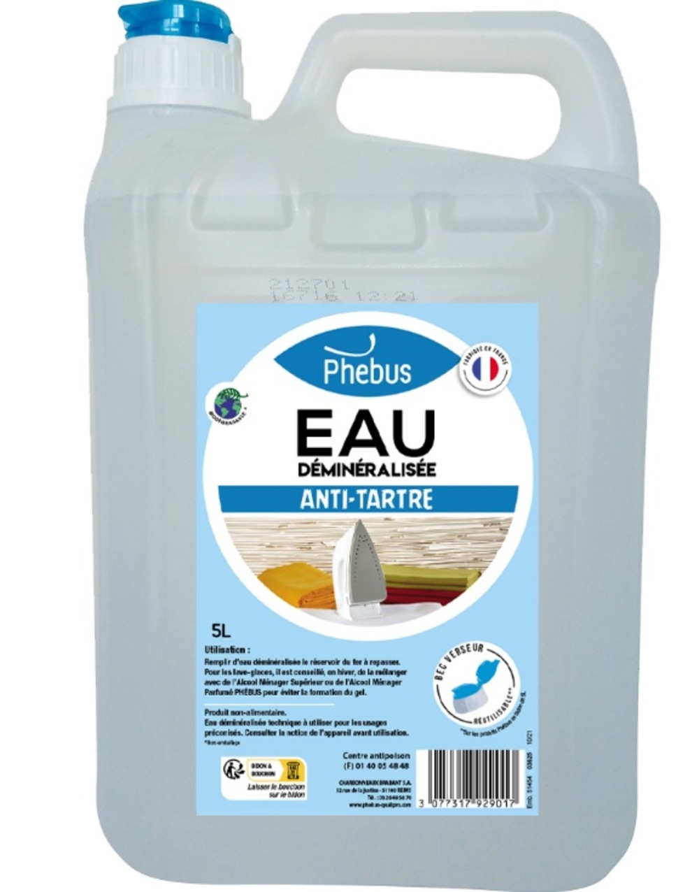 Eau déminéraliser 5l - brabant chimie