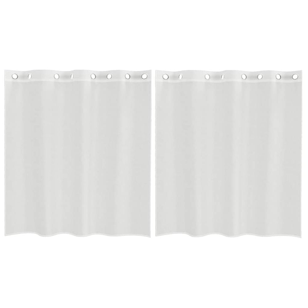 Rideaux en voile avec œillets 2 pcs blanc