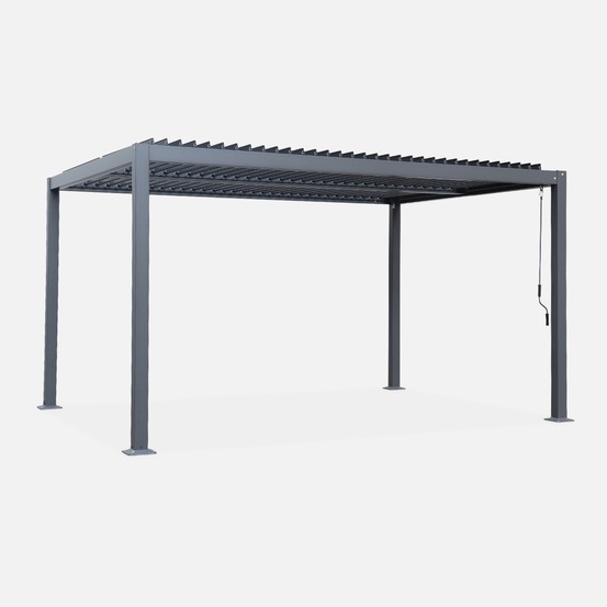 Pergola bioclimatique aluminium et acier lames orientables 4x3m palace