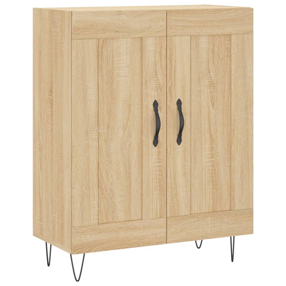Buffet bahut commode armoire meuble de rangement organisateur cuisine salle de séjour salon sonoma 69,5 x 34 x 90 cm bois d'i