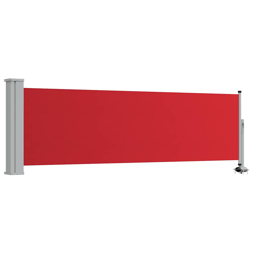 Auvent latéral rétractable de patio 80x300 cm rouge