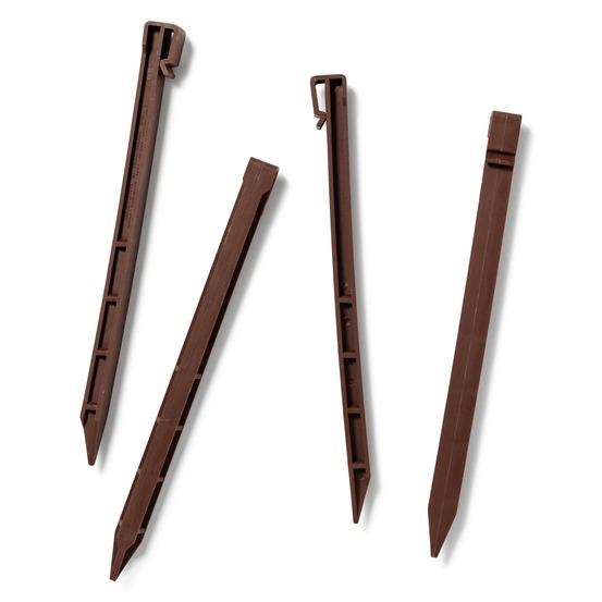 Piquet pour bordure plastique recyclé marron 30 cm (à l'unité) - ro'ma nature