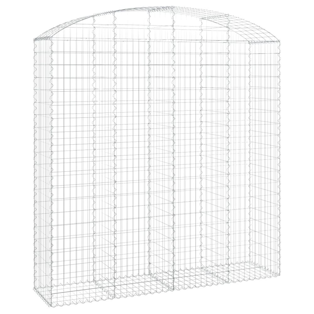 Panier de gabions arqué 200x50x200/220 cm fer galvanisé