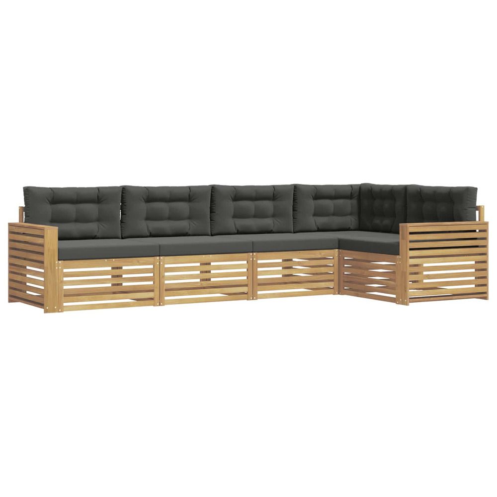 Ensemble de canapés d'extérieur 5 pc blanc et anthracite