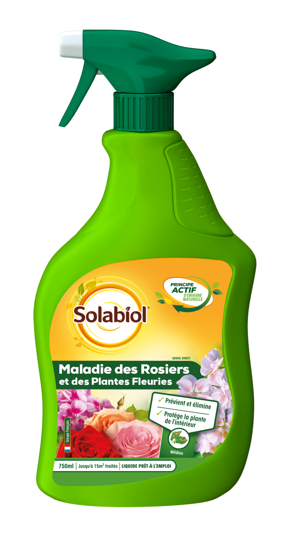 Solabiol maladie des rosiers & plantes fleuries - prêt a l'emploi - 750ml somalpal750