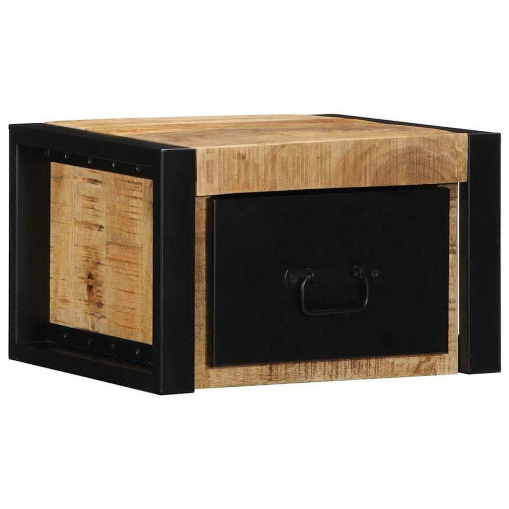 Tables de chevet 2 pcs 40x35x25 cm bois de manguier massif brut