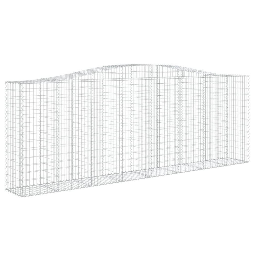 Panier de gabions arqué 400x50x140/160 cm fer galvanisé