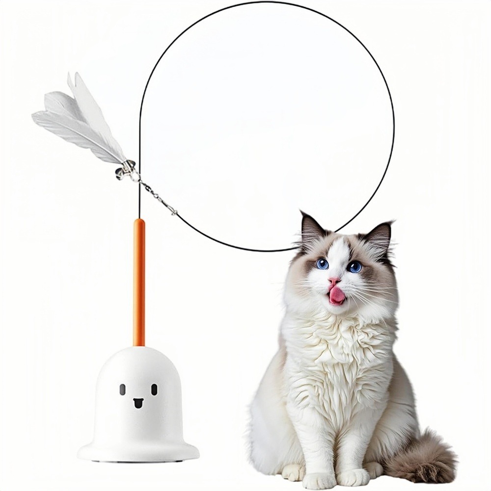 Jouets à plumes - avec ventouse, portable, avec clochette pour exercices de chaton