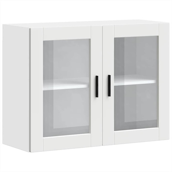 Armoire murale de cuisine avec porte en verre porto blanc