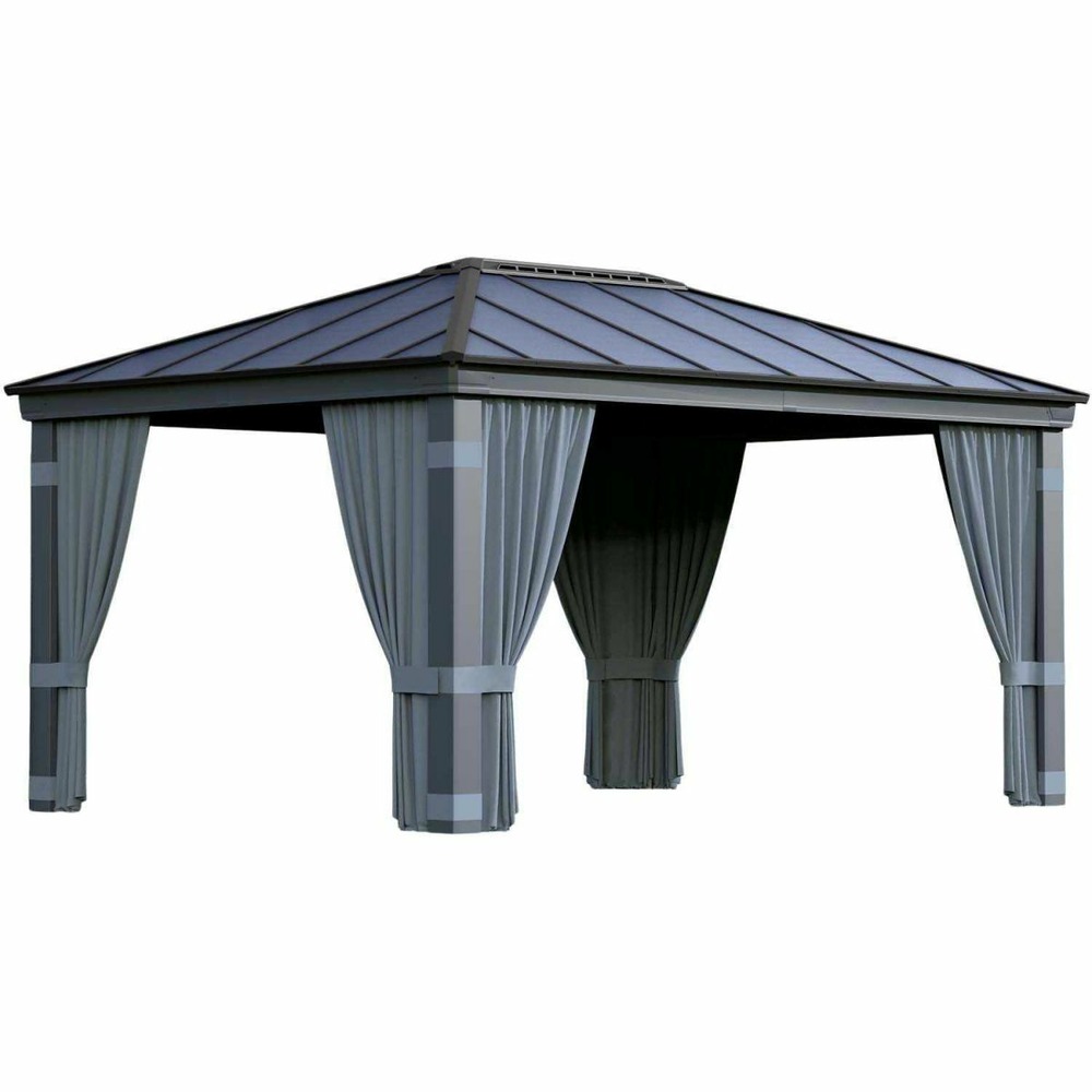 Rideaux pour tonnelle de jardin dallas pour tonnelle 4.4 x 2 m