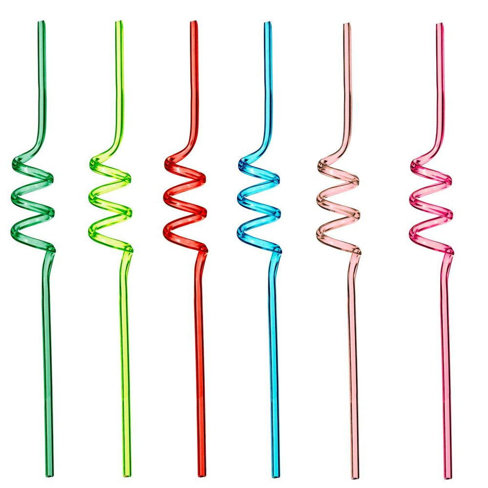 5five - lot de 6 pailles colorées