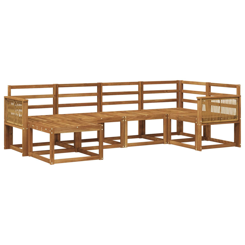 Ensemble de canapés d'extérieur 6 pcs naturel