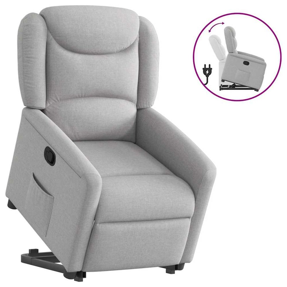 Fauteuil inclinable gris nuage tissu