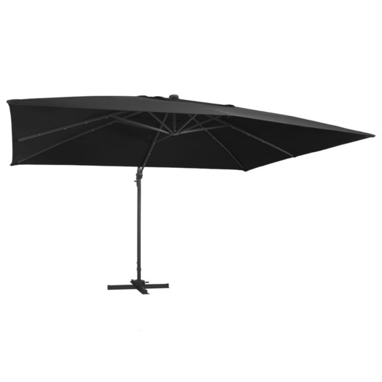 Parasol déporté avec lumières LED