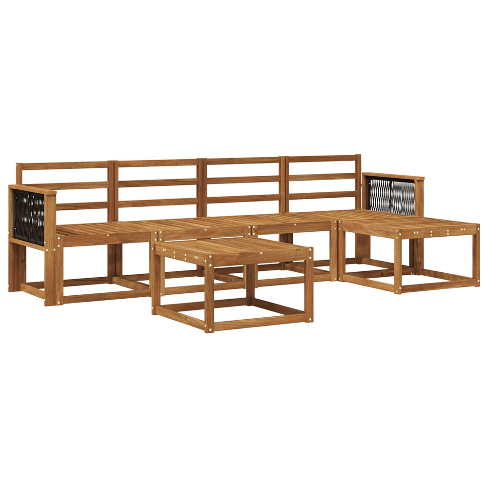 Ensemble de canapés d'extérieur 6 pcs naturel