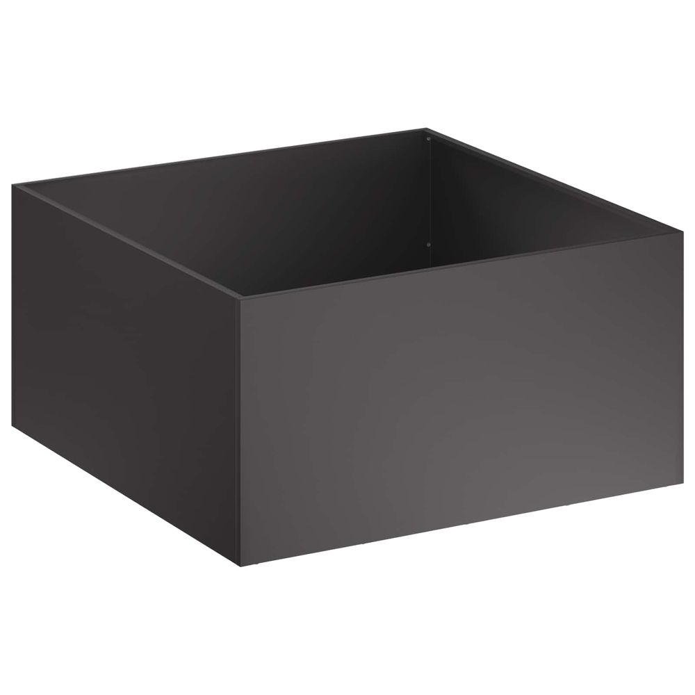 Cache-pot de jardin noir 60 x 60 x 40 cm acier laminé à froid