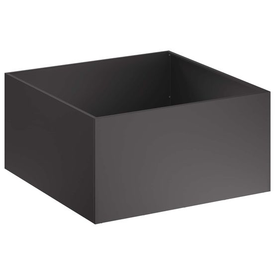 Cache-pot de jardin noir 60 x 60 x 40 cm acier laminé à froid