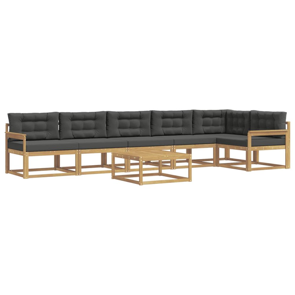 Ensemble de canapés d'extérieur 7 pc blanc et anthracite
