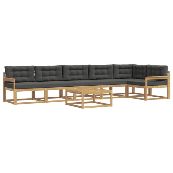 Ensemble de canapés d'extérieur 7 pc blanc et anthracite